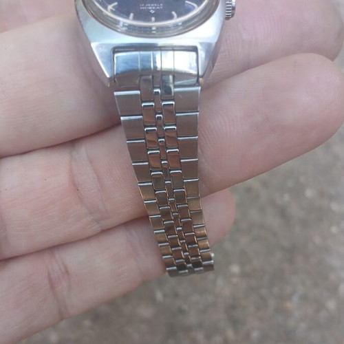 Seiko Hi-Beat 17 Jewels watch used, blue and silver