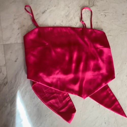 Stradivarius crop top, pink, size L