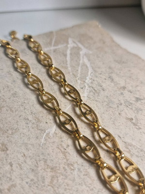 Stainless steel necklace with evil eye new, gold color