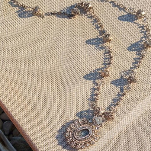 Collectible antique tambourine jewelry handmade silver from Philippines