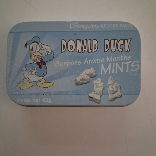 Donald Duck Disneyland Paris metal mint tin used