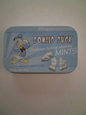 Donald Duck Disneyland Paris metal mint tin used