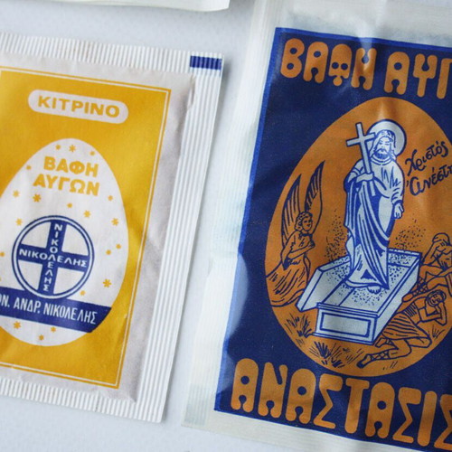 Easter egg dye packets 1960s-70s new, pack of 9