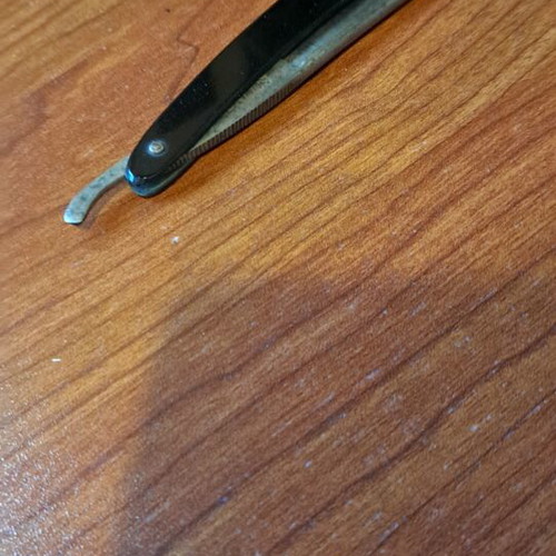 Solingen antique razor used, bakelite and steel blade