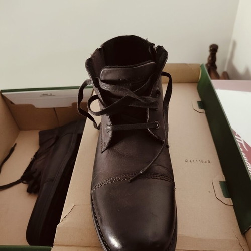 Lasocki men's leather ankle boots new, brown, size 41