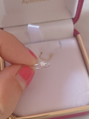 Minimalist hoop earring with rhinestone for nose or ear piercing