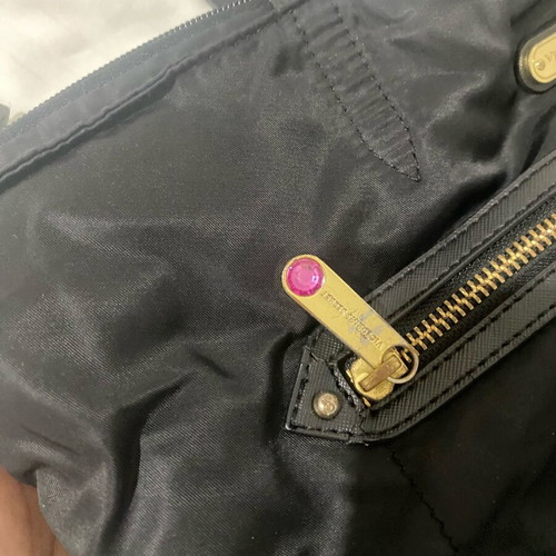 Victoria's Secret shoulder bag used with gold details and leopard inside
