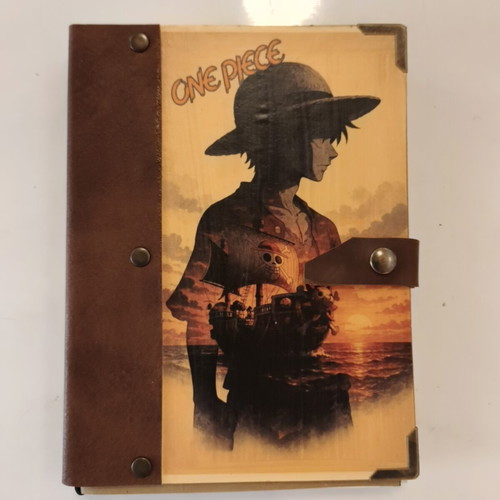 One Piece notebook with blank and lined pages handmade