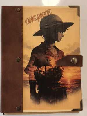 Τετράδιο One Piece με λευκές και κανονικές σελίδες χειροποίητο