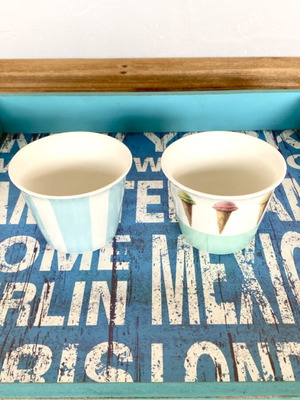 Ice cream bowls new, set of 2, pastel colors