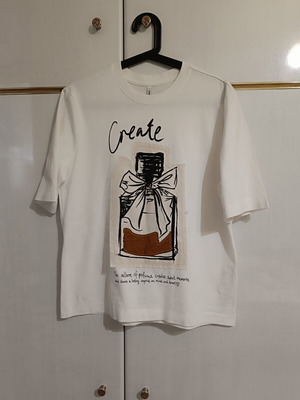 Only white open blouse like new, 100% cotton, size L