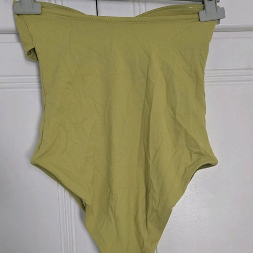 Zara one-piece swimsuit lime cut out new, size S