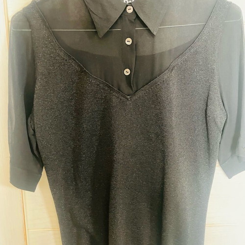 Dolce & Gabbana black transparent blouse size M like new