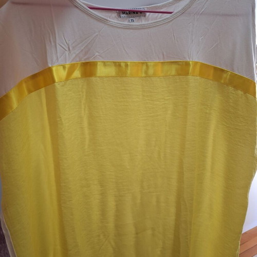 Marina women's blouse like new, yellow and white, size XXXL