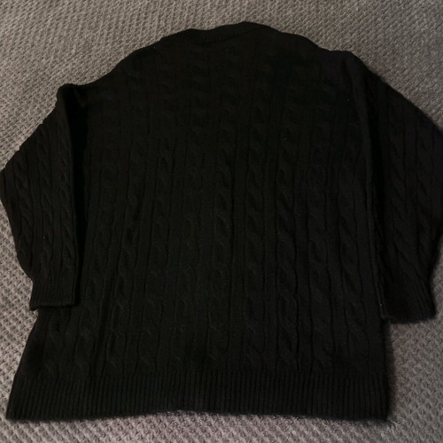Kate London cardigan like new, black with cable knit and rhinestones