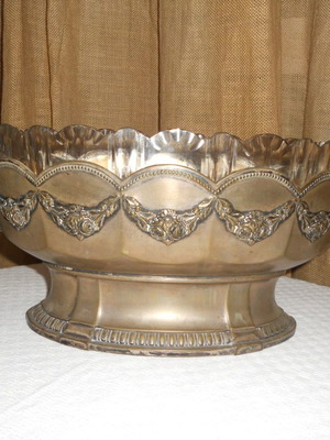 Επάργυρη ζαρντινιέρα art deco μεταχειρισμένη, μεγάλη, αντίκα