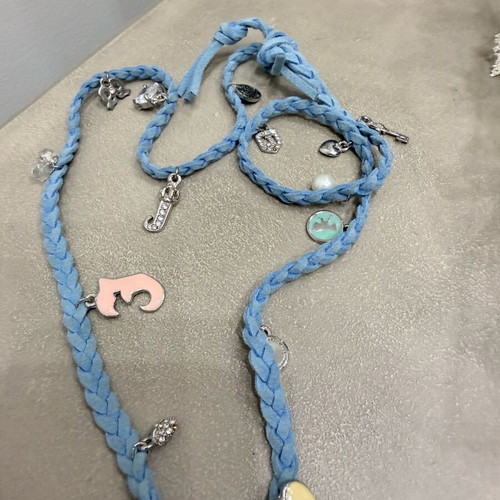 Blue bracelet or necklace with charms like new Atmosphera