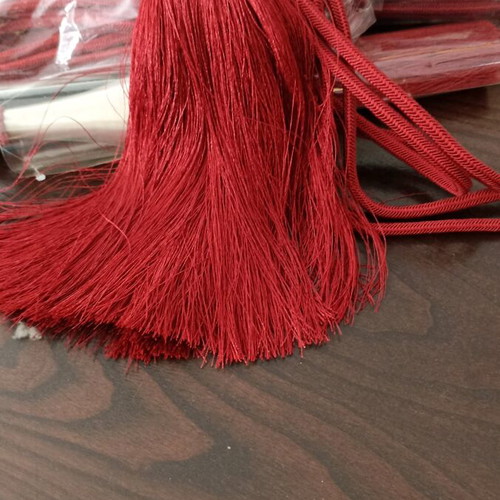 Curtain tiebacks red new with metal element