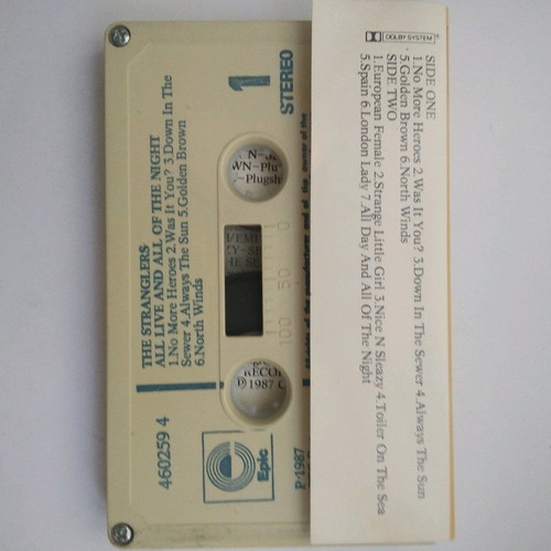 The Stranglers All Live And All Of The Night cassette used, rock