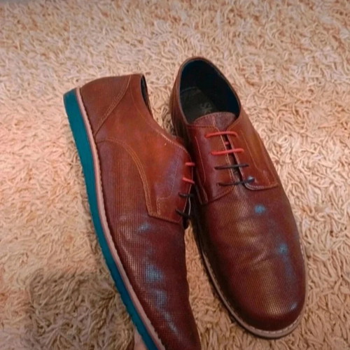 Steve Kommon casual men's leather shoes, brown