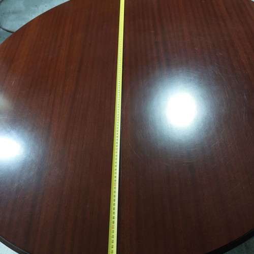 Round table used, mahogany wood, 1.20 m diameter with 2 extensions