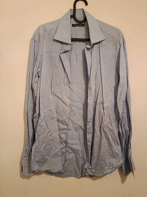 Oxford Company men's long-sleeve checkered shirt like new, size M