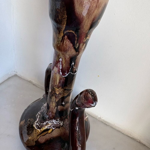 Vintage Vallauris ceramic jug used, height 27 cm