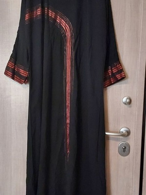 Ethnic boho long dress size M like new, black