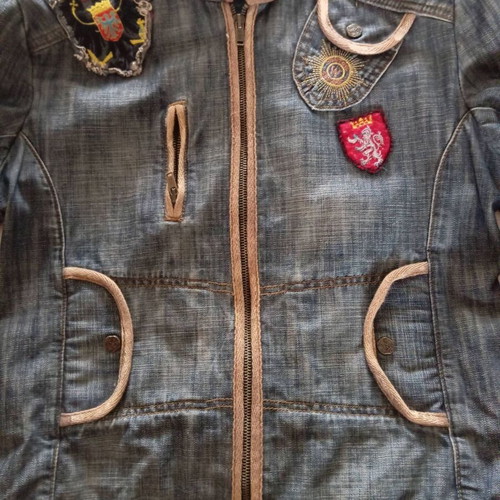 Vintage Y2K Embroidered Denim Jacket We-R Just Angels like new, size M, blue