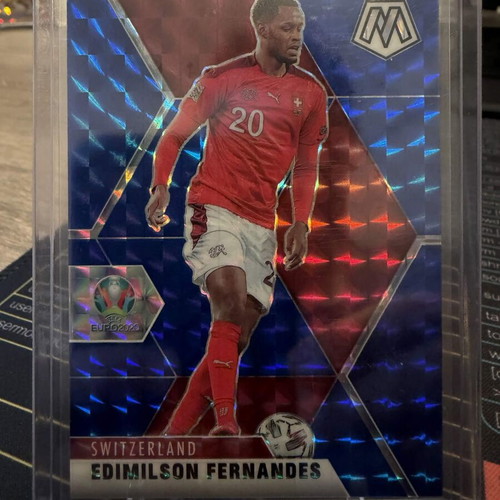 2021 Panini Mosaic Uefa EURO Soccer Edimilson Fernandes Blue Prizm card new