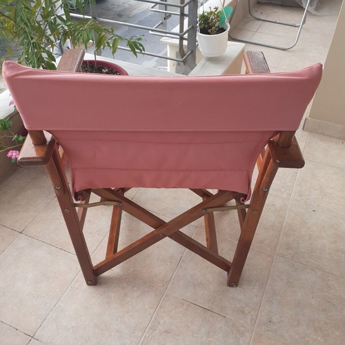 Director chair used, reclining for balcony or garden