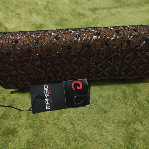 Evening bag new gold hand with chain