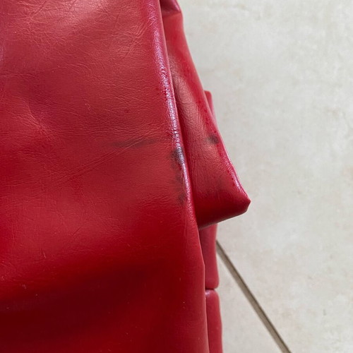 Bag large red handbag like new