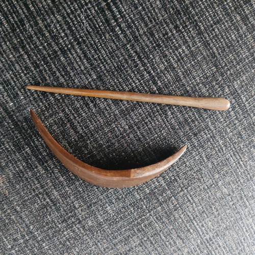 Hair accessory wooden brown barrette new