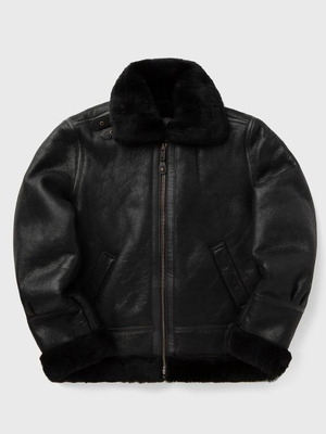 Schott NYC B-3 Bomber Jacket new men's leather black, size M