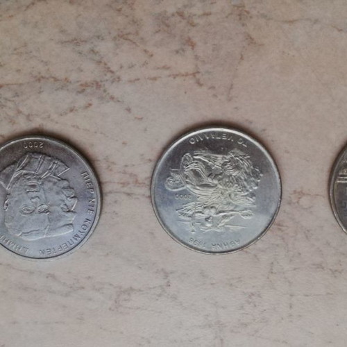 500 Drachma Coins Athens 2004, pack of 3