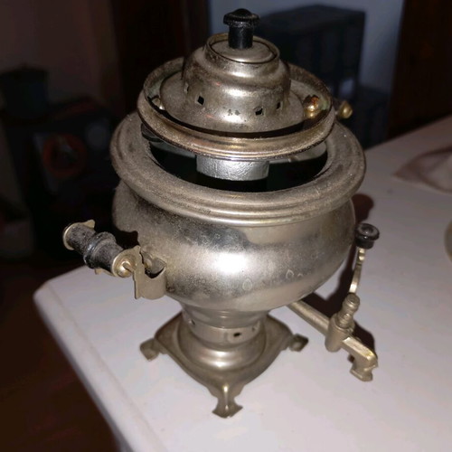 Russian samovar used, decorative and handmade