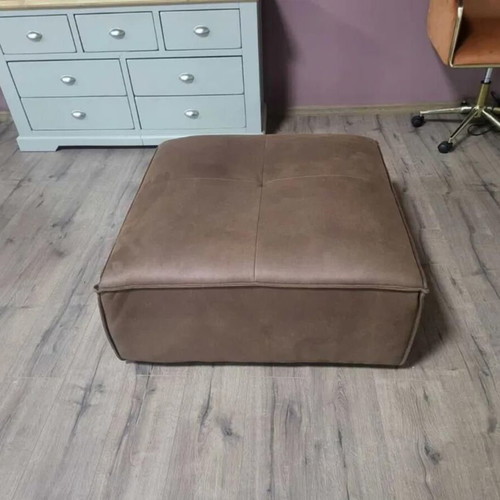 Brown fabric stool new