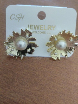 Stainless Steel Earrings new, gold color