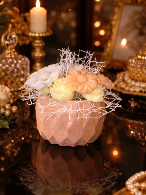 Bouquet of rapeseed wax candle new