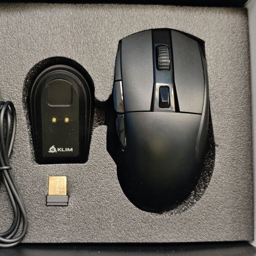 KLIM Blaze X RGB wireless gaming mouse new with charging dock up to 12000 DPI