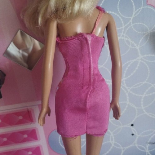 Barbie doll with 2012 Budget Heart Dress Glitz Barbie outfit