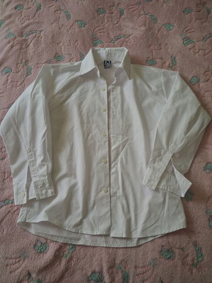 Πουκάμισο για 10 ετών σαν καινούργιο, βαμβακερό, άσπρο, κατάλληλο για σχολικές γιορτές