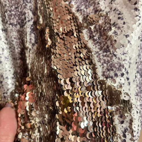 Mini dress Liu Jo used with sequins beige multicolor