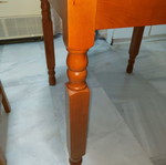 Extendable solid wood round dining table with 4 chairs set