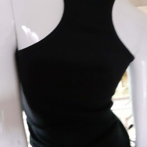 Sports Style Blouse like new, elastic, one size, black and beige