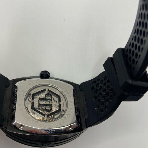 Philipp Plein Skeleton Automatic ρολόι σαν καινούργιο με πολύχρωμους κρυστάλλους