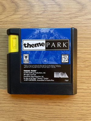 Sega Mega Drive Theme Park used game without manual and box