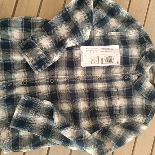 Children's shirt new, white and blue, size 3-4