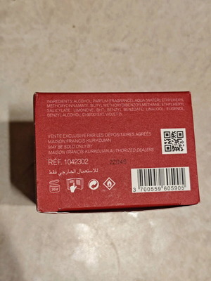 Maison Baccarat Rouge 540 box used